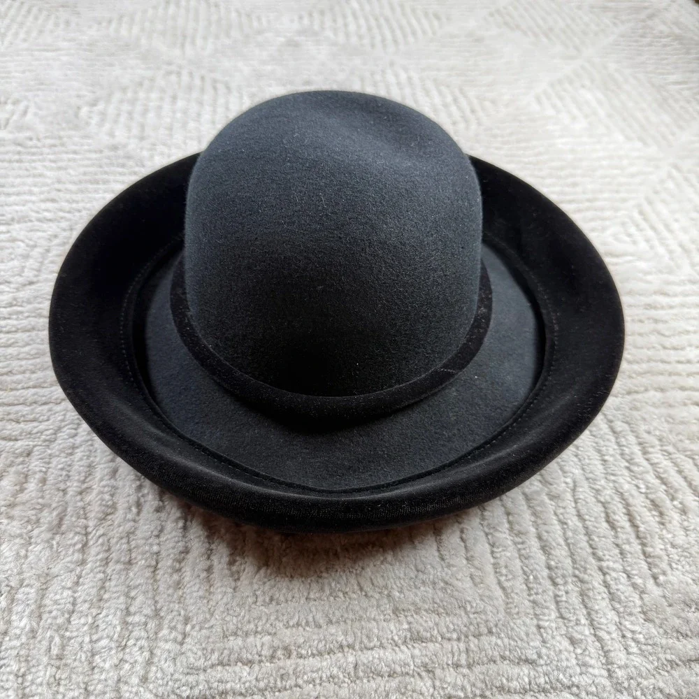Street Smart Betmar Bowler Hat Women's Black Wool Felt Vintage Derby Retro Mod
